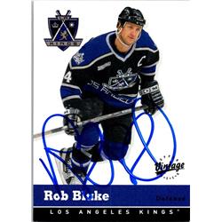 651901 Rob Blake Autographed Hockey Card - Los Angeles Kings, FT - 2000 Upper Deck Vintage No.165