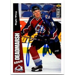 652271 Adam Deadmarsh Autographed Hockey Card - Colorado Avalanche, FT - 1996 Upper Deck No.58