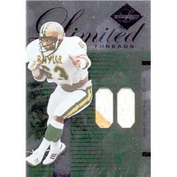 Mike Singletary Player Worn Jersey Patch Football Card - Baylor Bears - 2005 Leaf Limited Threads No.LT68 LE 20-50