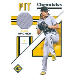 652796 Chris Archer Player Worn Memorabilia Patch Baseball Card - Pittsburgh Pirates - 2019 Panini Chronicles No.CSCA