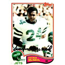 653061 Freeman Mcneil Autographed Football Card - New York Jets, SC - 1982 Topps No.176