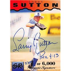 653323 Larry Sutton Autographed Baseball Card - Royals Wilmington Blue Rocks - 1995 Signature Rookies No.33 Limited Certified Edition -  Autograph Warehouse