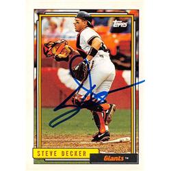 653481 Steve Decker Autographed Baseball Card - San Francisco Giants - 1991 Fleer No.260