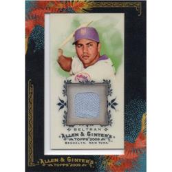 653568 Carlos Beltran Player Worn Jersey Patch Baseball Card - New York Mets - 2009 Topps Allen & Ginters No.AGRCB