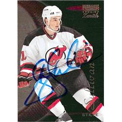 653926 Steve Sullivan Autographed Hockey Card - New Jersey Devils, FT - 1997 Pinnacle Zenith Rookie No.140