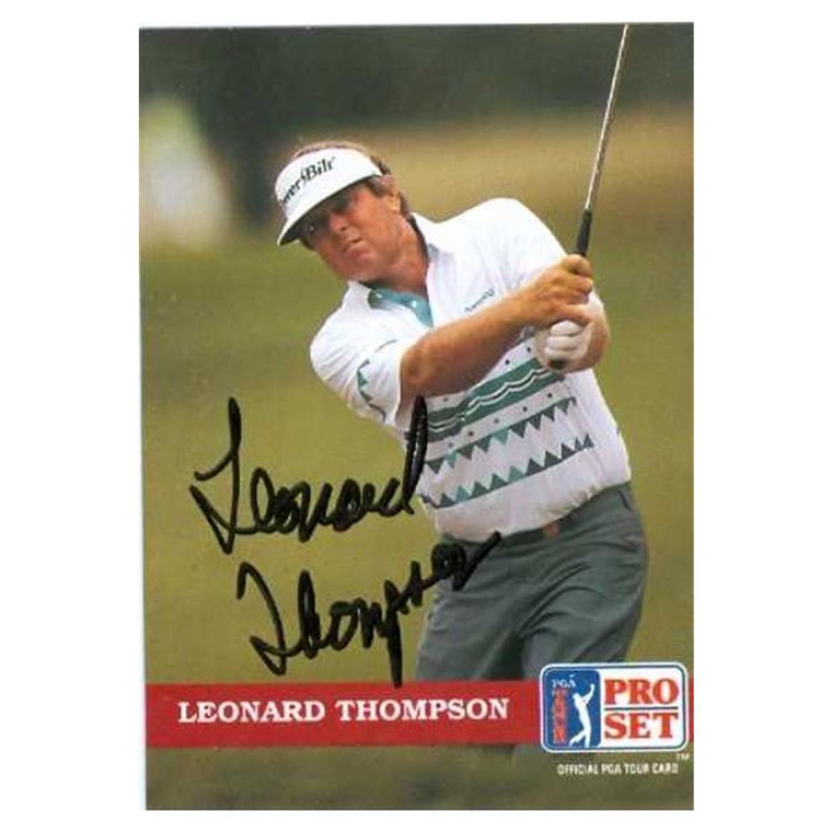 584232 Leonard Thompson Autographed Trading Card - Golf