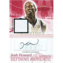 584816 Josh Howard Autographed Player Worn Jersey Patch Basketball Card - Dallas Mavericks - 2004 Fleer Throwbacks No.DAAJH LE 65-249