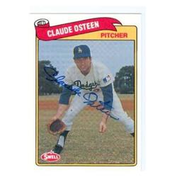 585317 Claude Osteen Autographed Baseball Card - Los Angeles Dodgers - 1989 Swell Legends Card
