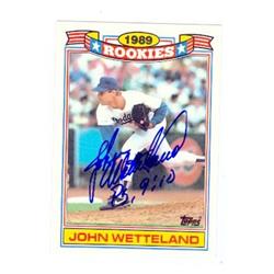 586403 John Wetteland Autographed Baseball Card - Los Angeles Dodgers 67 - 1990 Topps No.31 Rookies 1989