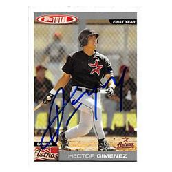 586494 Hector Gimenez Autographed Baseball Card - Houston Astros - 2004 Topps Total No.785