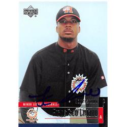 586522 Francisco Liriano Autographed Baseball Card - San Francisco Giants, Pittsburgh Pirates Star, FT - 2002 Upper Deck No.91