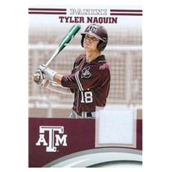 587445 Tyler Naquin Player Worn Jersey Patch Baseball Card - Texas A&M Aggies - 2015 Panini Team Collection No.TN-AGM