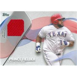 587600 Prince Fielder Player Worn Jersey Patch Baseball Card - Texas Rangers - 217 Topps No.MLMPF