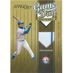 587632 Orlando Cabrera Player Worn Jersey Patch Baseball Card - Montreal Expos - 2004 Donruss Studio Game Day Souvenirs No.GD54