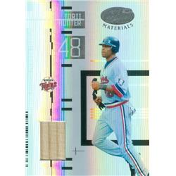 Torii Hunter Player Used Bat Patch Baseball Card - Minnesota Twins - 2005 Leaf Certified Materials Refractor No.143 LE 2-100