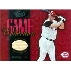 587693 Sean Casey Player Used Bat Patch Baseball Card - Cincinnati Reds - 2002 Leaf Game Collection No.SCB