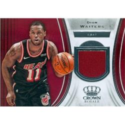 Picture of Autograph Warehouse 587775 Dion Waiters Player Worn Jersey Patch Basketball Card - Miami Heats - 2019 Panini Crown Royale No.JDWA