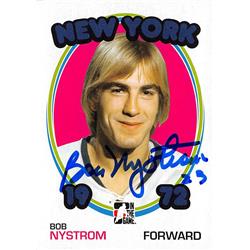 619853 Bob Nystrom Autographed Hockey Card - New York Islanders - 2009 In the Game No.29