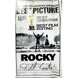 Picture of Autograph Warehouse 620350 11 x 21 in. Bill Conti Autographed Rocky Mini Movie Poster - Movie Soundtrack Musician