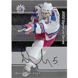 Dale Purinton Autographed Hockey Card - New York Rangers Enforcer - 2002 In the Game No.95