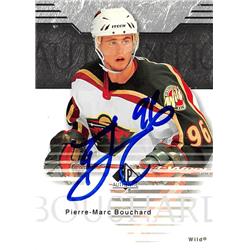 620687 Pierre-Marc Bouchard Autographed Hockey Card - Minnesota Wild, SC - 2004 Upper Deck No.44