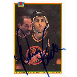 620959 Doug Lidster Autographed Hockey Card - Vancouver Canucks, 67 - 1990 Bowman No.56 -  Autograph Warehouse