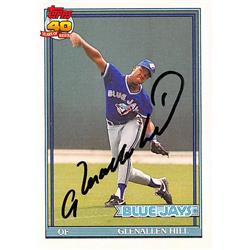 621316 Glenallen Hill Autographed Baseball Card - Toronto Blue Jays, 67 - 1991 Topps No.509