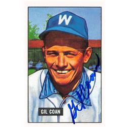 621475 Gil Coan Autographed Baseball Card - Washington Senators, 67 - 1951 Bowman No.18 1986 CCC Reprint Series -  Autograph Warehouse