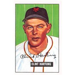 621478 Clint Hartung Autographed Baseball Card - New York Giants, 67 - 1951 Bowman No.234 1986 CCC Reprint Series -  Autograph Warehouse
