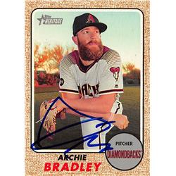 621636 Archie Bradley Autographed Baseball Card - Arizona Diamondbacks - 2017 Topps Heritage No.552