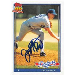 621693 Jay Howell Autographed Baseball Card - Los Angeles Dodgers - 1991 Topps No.770