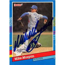 621710 Mike Morgan Autographed Baseball Card - Los Angeles Dodgers - 1991 Donruss No.182