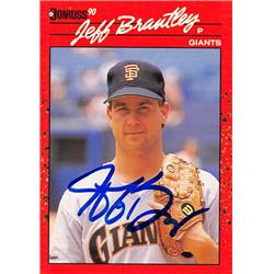621779 Jeff Brantley Autographed Baseball Card - San Francisco Giants - 1990 Donruss No.466