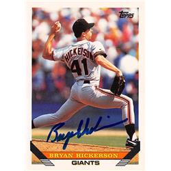 621792 Bryan Hickerson Autographed Baseball Card - San Francisco Giants - 1993 Topps No.147