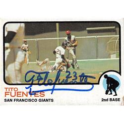 621802 Tito Fuentes Autographed Baseball Card - San Francisco Giants - 1973 Topps No.236