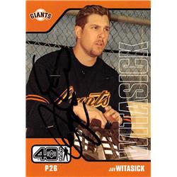 621826 Jay Witasick Autographed Baseball Card - San Francisco Giants - 2002 Upper Deck Fortyman No.774