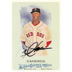 621852 Mike Cameron Autographed Baseball Card - Boston Red Sox - 2010 Topps Allen & Ginters No.239