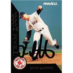 621872 Kevin Morton Autographed Baseball Card - Boston Red Sox - 1992 Pinnacle Team 2000 No.14