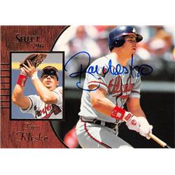 621937 Ryan Klesko Autographed Baseball Card - Atlanta Braves - 1996 Pinnacle Select No.77