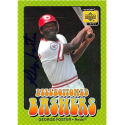622057 George Foster Autographed Baseball Card - Cincinnati Reds - 2001 Upper Deck Decade Bellbottomed Bashers No.BB6
