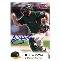 622156 A.J. Hinch Autographed Baseball Card - Oakland Athletics - 2000 Fleer Focus No.178