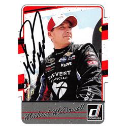 622277 Michael Mcdowell Autographed Trading Card - Nascar Driver, Auto Racing, SC - 2017 Panini Donruss No.70
