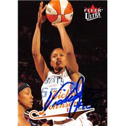 622341 Vickie Johnson Autographed Basketball Card - New York Liberty - 2004 Fleer Ultra No.9