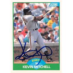 626051 Kevin Mitchell Autographed Baseball Card - San Francisco Giants - 1989 Score No.39