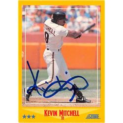 626054 Kevin Mitchell Autographed Baseball Card - San Francisco Giants - 1988 Score No.481