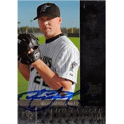 626099 Matt Lindstrom Autographed Baseball Card - Florida Marlins - 2007 Upper Deck SP Rookie No.123