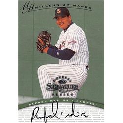 626256 Rafael Medina Autographed Baseball Card - San Diego Padres - 1997 Donruss Signature Series No.RM1 0858 Millennium Marks Certified