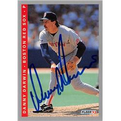 626285 Danny Darwin Autographed Baseball Card - Boston Red Sox - 1993 Fleer No.179