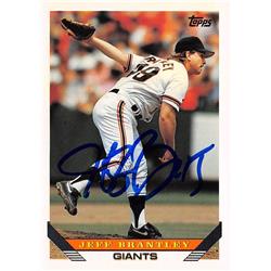 626319 Jeff Brantley Autographed Baseball Card - San Francisco Giants - 1993 Topps No.631