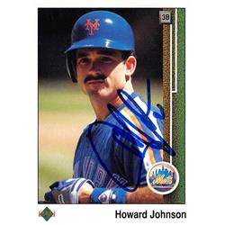 626552 Howard Johnson Autographed Baseball Card - New York Mets - 1989 Upper Deck No.582